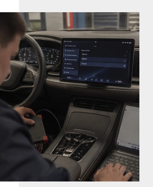 Русификация автомобиля BYD HAN для эксплуатации в Саратове